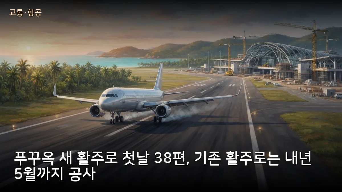 푸꾸옥 공항 2번 활주로 첫날 38편 운항, 1번 활주로는 2027년 5월까지 닫혀 당분간 활주로 1개