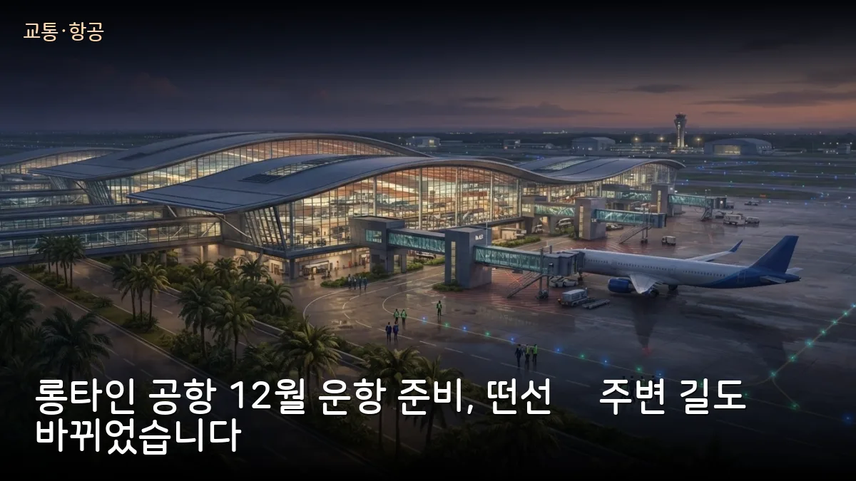 롱타인 공항 12월 상업운항 준비, 떤선녓 주변 교통 조정 시작…연말 항공편 확인 필요