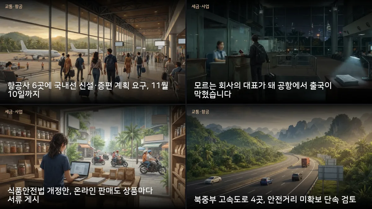 10월 24-25일 베트남 소식 — 유령 법인 출국 금지 소송, E10 휘발유 가격 역전